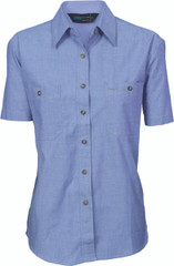 4105 - LADIES COTTON CHAMBRAY SHIRT - S/S