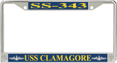 USS Clamagore SS-343 License Plate Frame