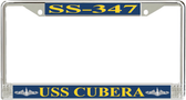USS Cubera SS-347 License Plate Frame