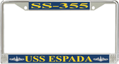USS Espada SS-355 License Plate Frame