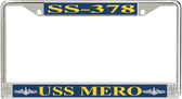 USS Mero SS-378 License Plate Frame