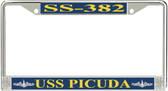 USS Picuda SS-382 License Plate Frame
