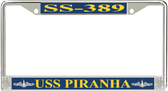 USS Piranha SS-389 License Plate Frame
