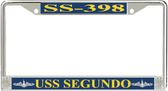 USS Segundo SS-398 License Plate Frame