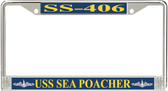 USS Sea Poacher SS-406 License Plate Frame