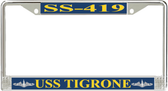USS Tigrone SS-419 License Plate Frame