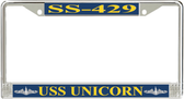 USS Unicorn SS-429 License Plate Frame