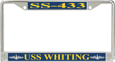 USS Whiting SS-433 License Plate Frame