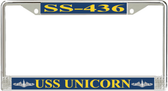 USS Unicorn SS-436 License Plate Frame