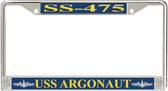 USS Argonaut SS-475 License Plate Frame