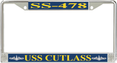 USS Cutlass SS-478 License Plate Frame