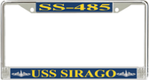 USS Sirago SS-485 License Plate Frame