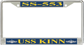 USS Kinn SS-553 License Plate Frame