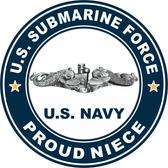 US Submarine Force Proud Niece Decal