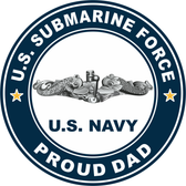 US Submarine Force Proud Dad Decal