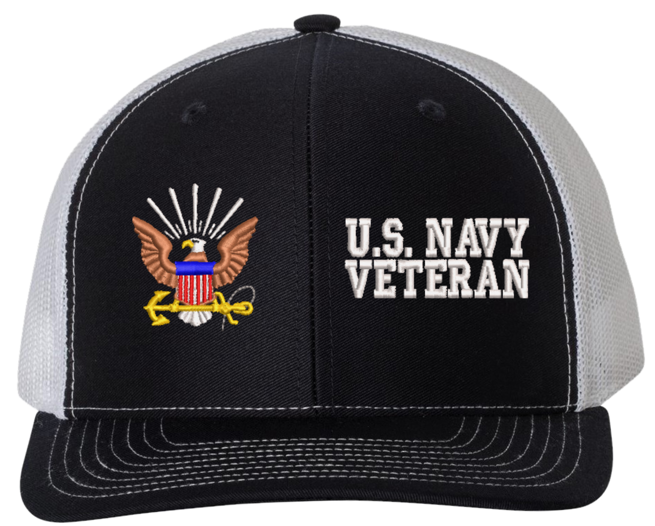 U.S. Navy Submarine Service Veteran Cap – Dark Blue Embroidered Baseball Hat, Adjustable Strapback