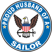 Proud Husband of a Sailor U.S. Navy Round Decal