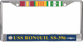 USS Ronquil SS-396 Vietnam Veteran 3-Ribbon Stack License Plate Frame