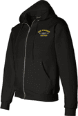 USS Halibut SSN-587 with Dolphins Embroidered Zippered Hoodie