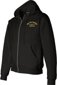 USS Los Angeles SSN-688 with Dolphins Embroidered Zippered Hoodie