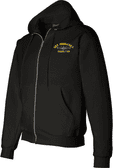 USS Nebraska SSBN-739 B with Dolphins Embroidered Zippered Hoodie