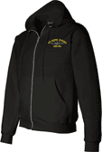 USS Thomas Jefferson SSN-618 with Dolphins Embroidered Zippered Hoodie
