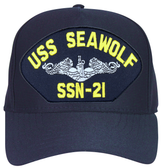USS Seawolf SSN-21 ( Silver Dolphins ) Custom Embroidered Submarine Enlisted Cap