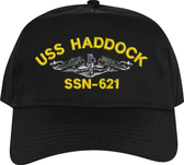 USS Haddock SSN-621 with Dolphins Custom Embroidered Cap