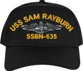 USS Sam Rayburn SSBN-635 with Dolphins Embroidered Cap