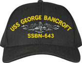 USS George Bancroft SSBN-643 (Gold Dolphins) Submarine Officers Cap