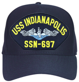 USS Indianapolis SSN-697 Blue Water ( Silver Dolphins ) Submarine Enlisted Cap