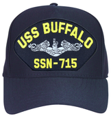 USS Buffalo SSN-715 ( Silver Dolphins ) Submarine Enlisted Custom Embroidered Cap