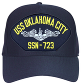 USS Oklahoma City SSN-723 (Silver Dolphins) Submarine Enlisted Custom Embroidered Cap