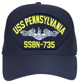 USS Pennsylvania SSBN-735 ( Silver Dolphins ) Submarine Enlisted Cap
