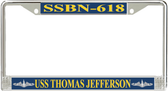 USS Thomas Jefferson SSBN-618 License Plate Frame