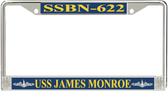 USS James Monroe SSBN-622 License Plate Frame