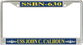 USS John C. Calhoun SSBN-630 License Plate Frame