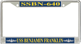 USS Benjamin Franklin SSBN-640 License Plate Frame