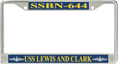USS Lewis and Clark SSBN-644 License Plate Frame