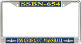 USS George C. Marshall SSBN-654 License Plate Frame