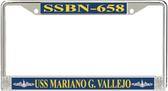 USS Mariano G. Vallejo SSBN-658 License Plate Frame