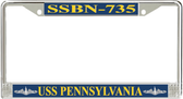 USS Pennsylvania  SSBN-735 License Plate Frame