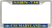 USS Maryland  SSBN-738 License Plate Frame