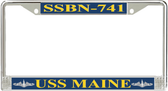 USS Maine  SSBN-741 License Plate Frame