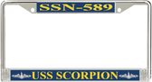 USS Scorpion SSN-589 License Plate Frame