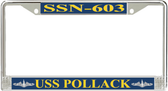 USS Pollack SSN-603 License Plate Frame
