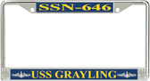 USS Grayling SSN-646 License Plate Frame