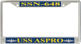 USS Aspro SSN-648 License Plate Frame