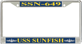 USS Sunfish SSN-649 License Plate Frame