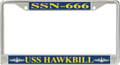 USS Hawkbill SSN-666 License Plate Frame